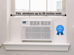 Breeze Stop panel instalado en ventana interior para mejor confort acústico