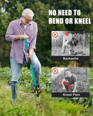 Breeze Touch detalle de cabeza de tres garras de acero para extraer raíces profundas