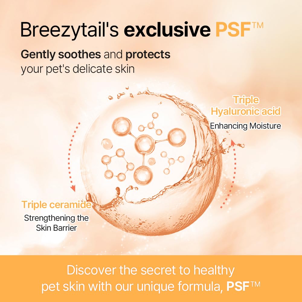Breezytail PetO’Cera usado en baño de gato, limpieza suave y control del estrés