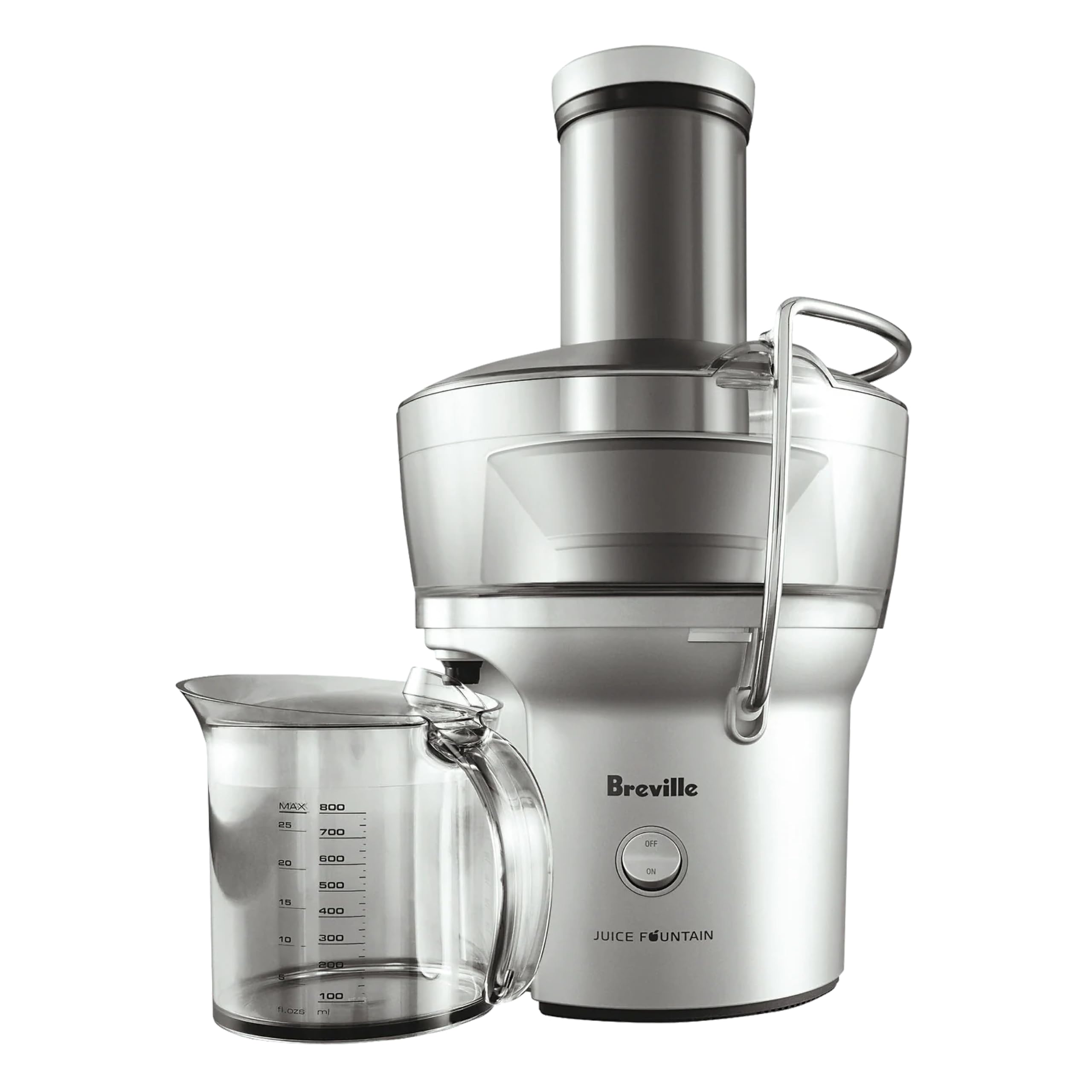 Breville BJE200XL frontal plateado mostrando diseño compacto y control fácil