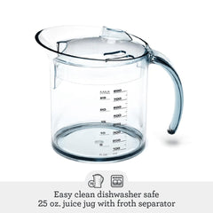 Breville BJE200XL jarra de 25 oz con separador de espuma para servir limpio
