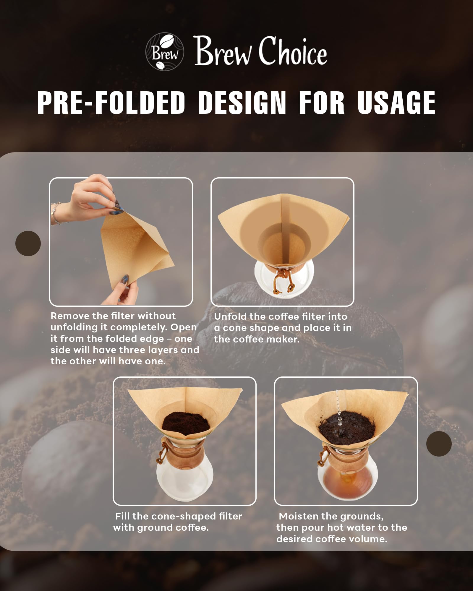 Brew Choice etiqueta FSC y sin blanqueador, opción sostenible