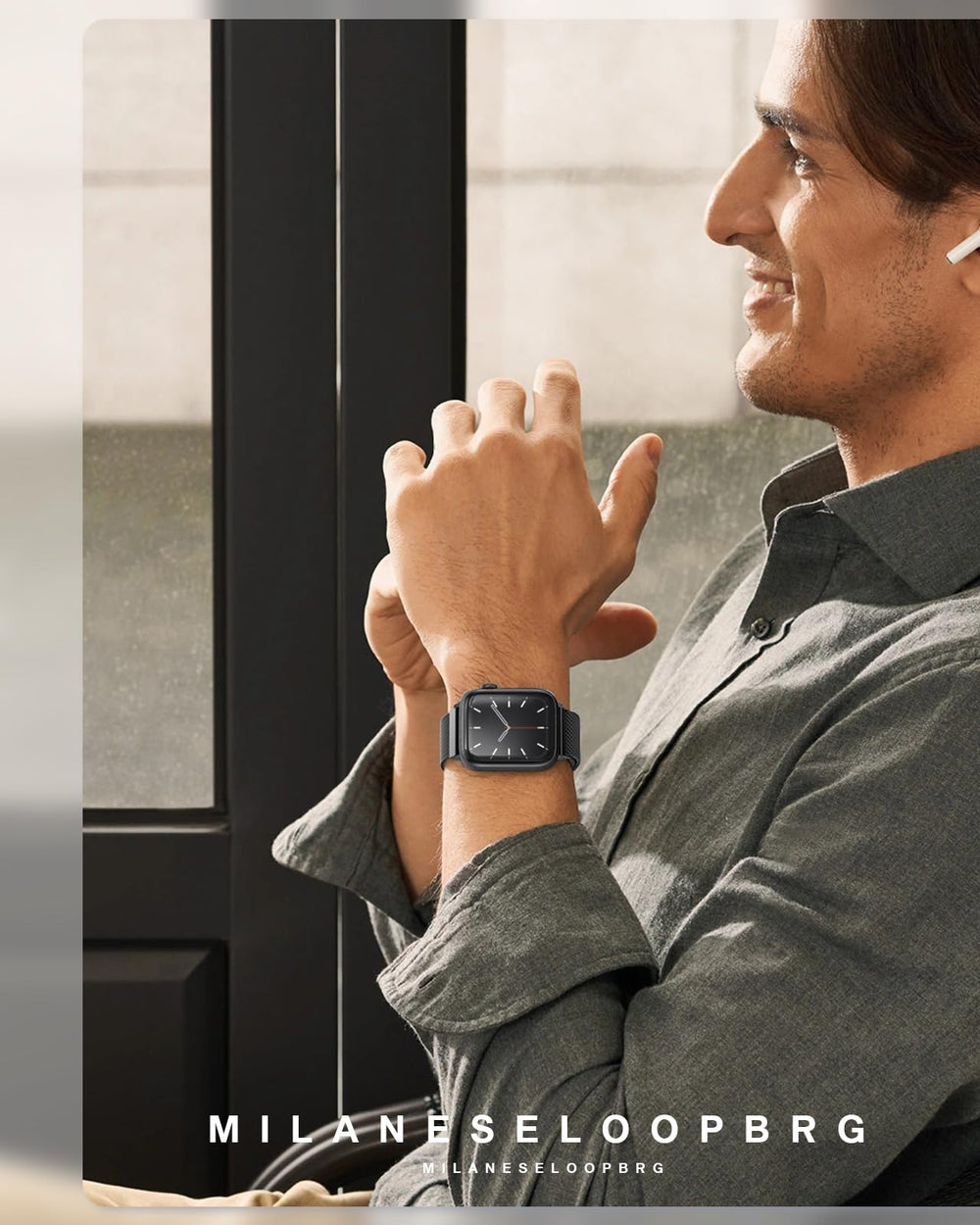BRG adaptador lateral que muestra conexión segura al Apple Watch