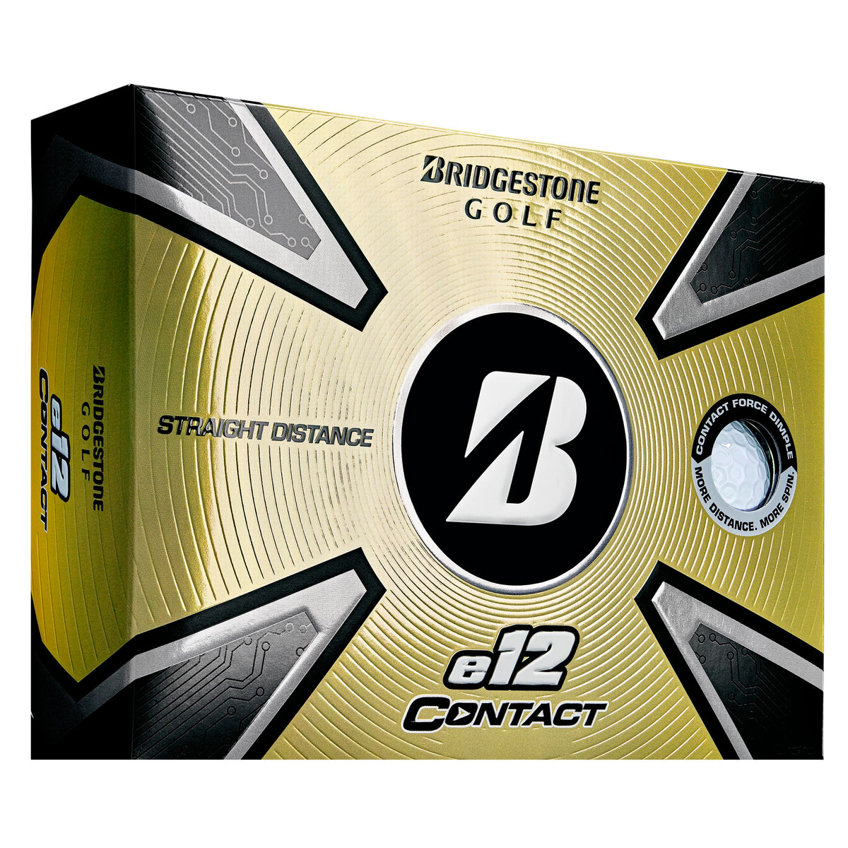 Bridgestone e12 Contact frontal muestra diseño y legibilidad del logotipo
