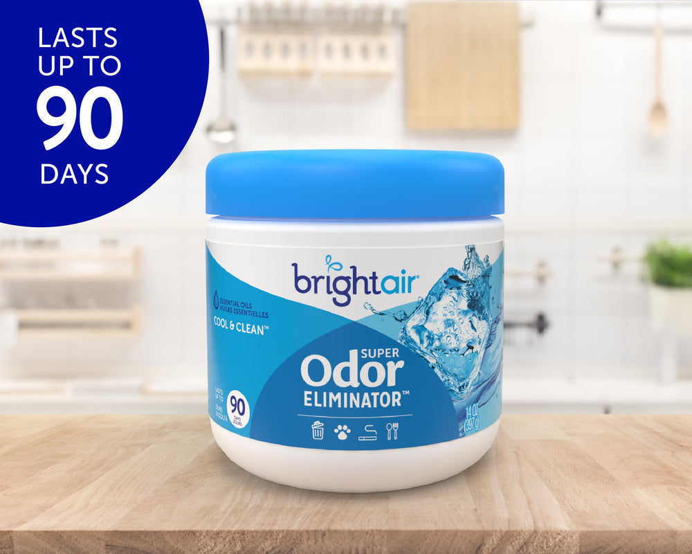 Bright Air etiqueta con ingredientes y ventaja de aceites esenciales