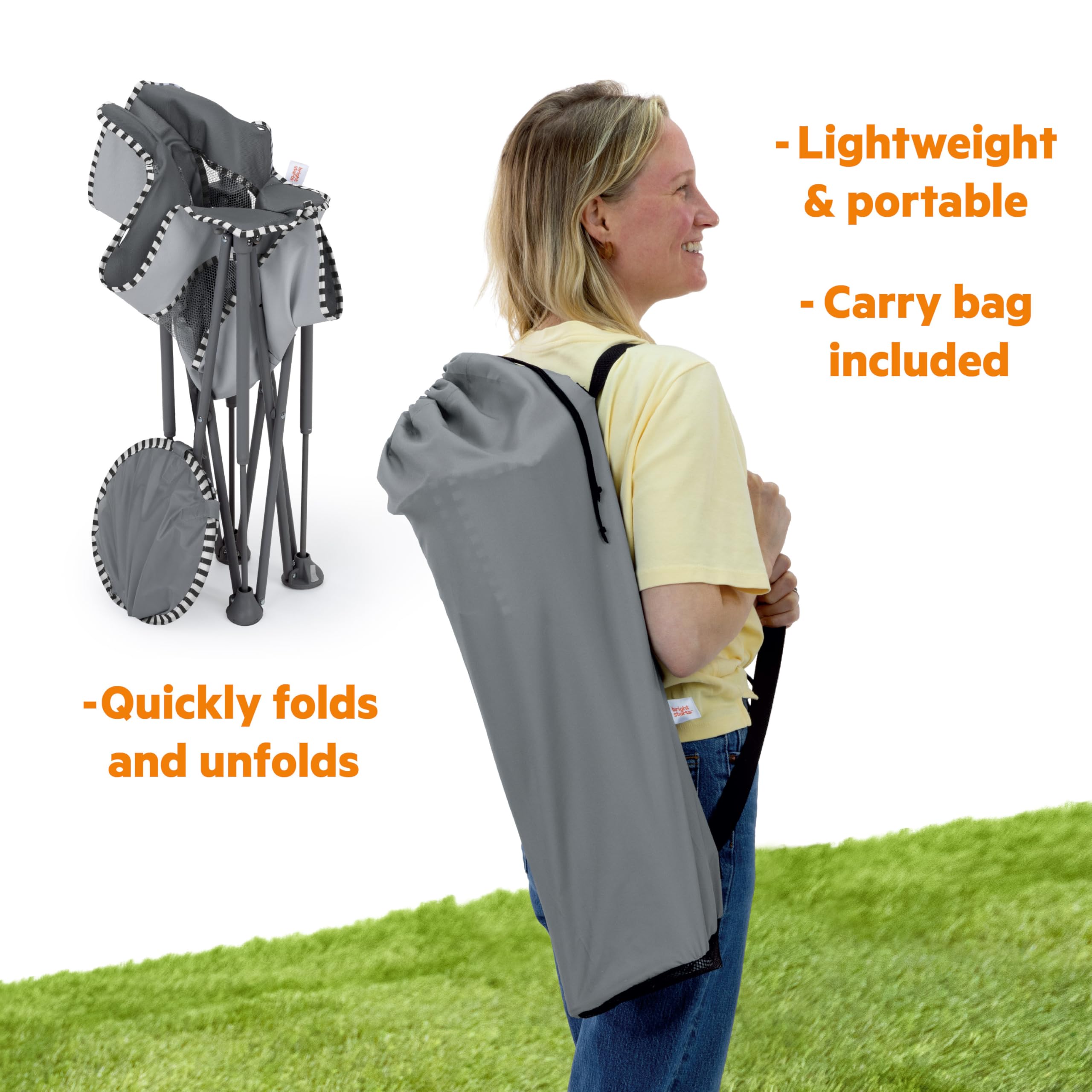 Bright Starts paneles de malla para buena ventilación