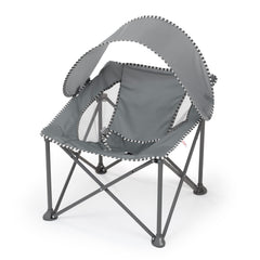 Bright Starts silla frontal mostrando diseño gris y comodidad