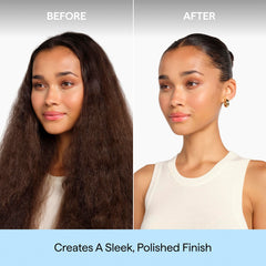Briogeo stick aplicándose en bordes para control inmediato del frizz