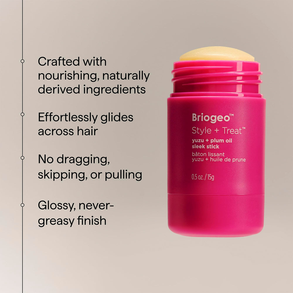 Briogeo stick etiqueta con ingredientes limpios y sin siliconas visible