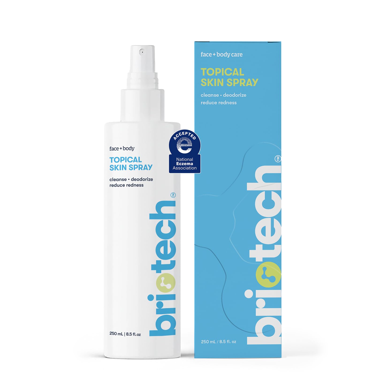 BRIOTECH envase frontal 8.5 oz que muestra presentación limpia y profesional