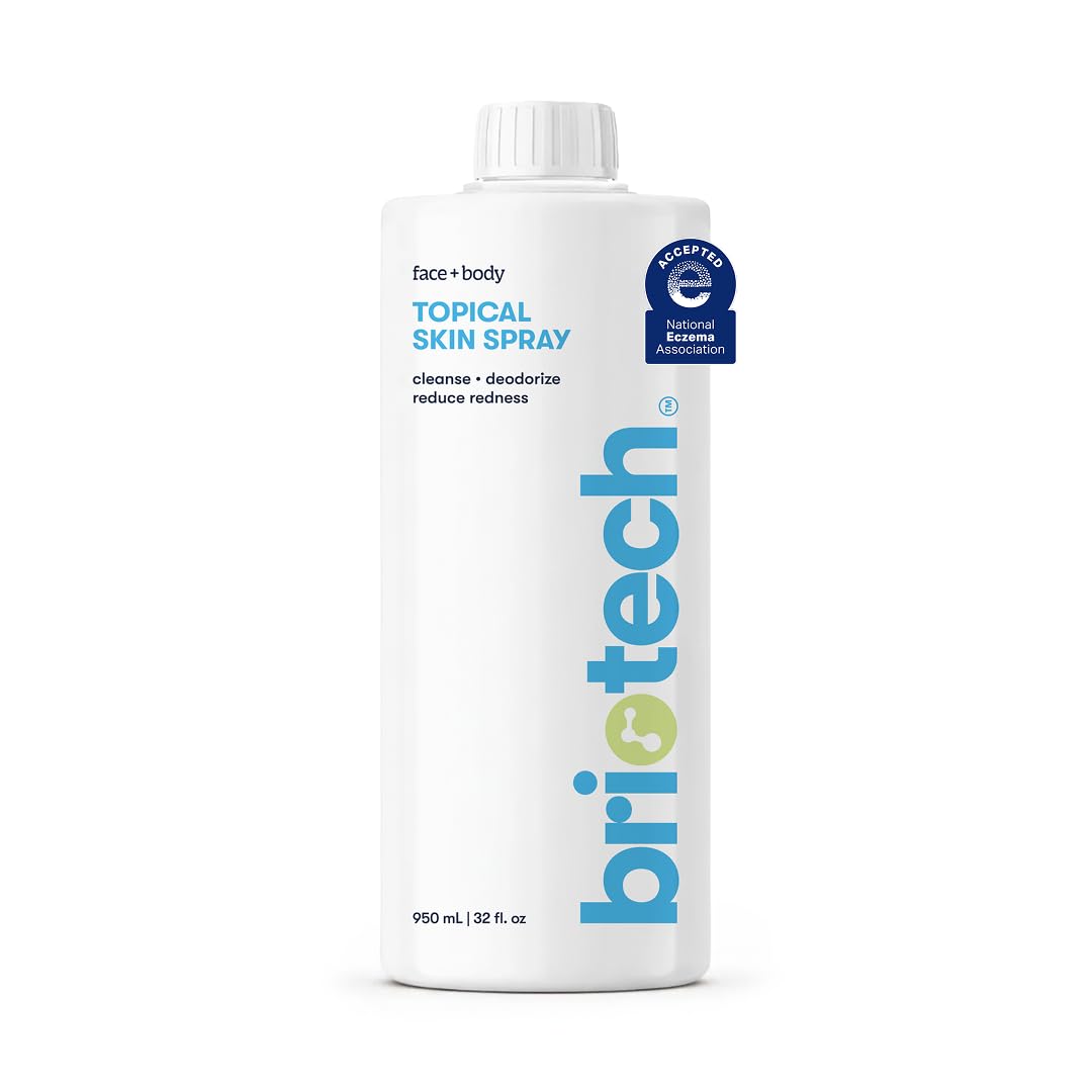BRIOTECH spray frente mostrando el envase grande y práctico para recarga