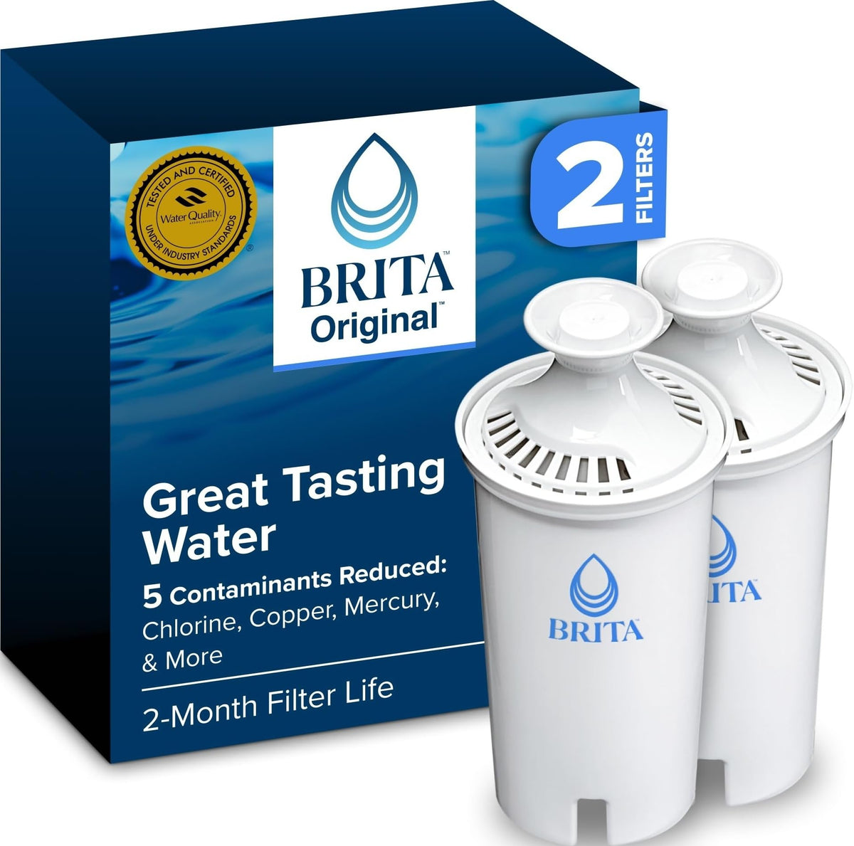 BRITA filtro Standard frente del empaque mostrando sello certificado