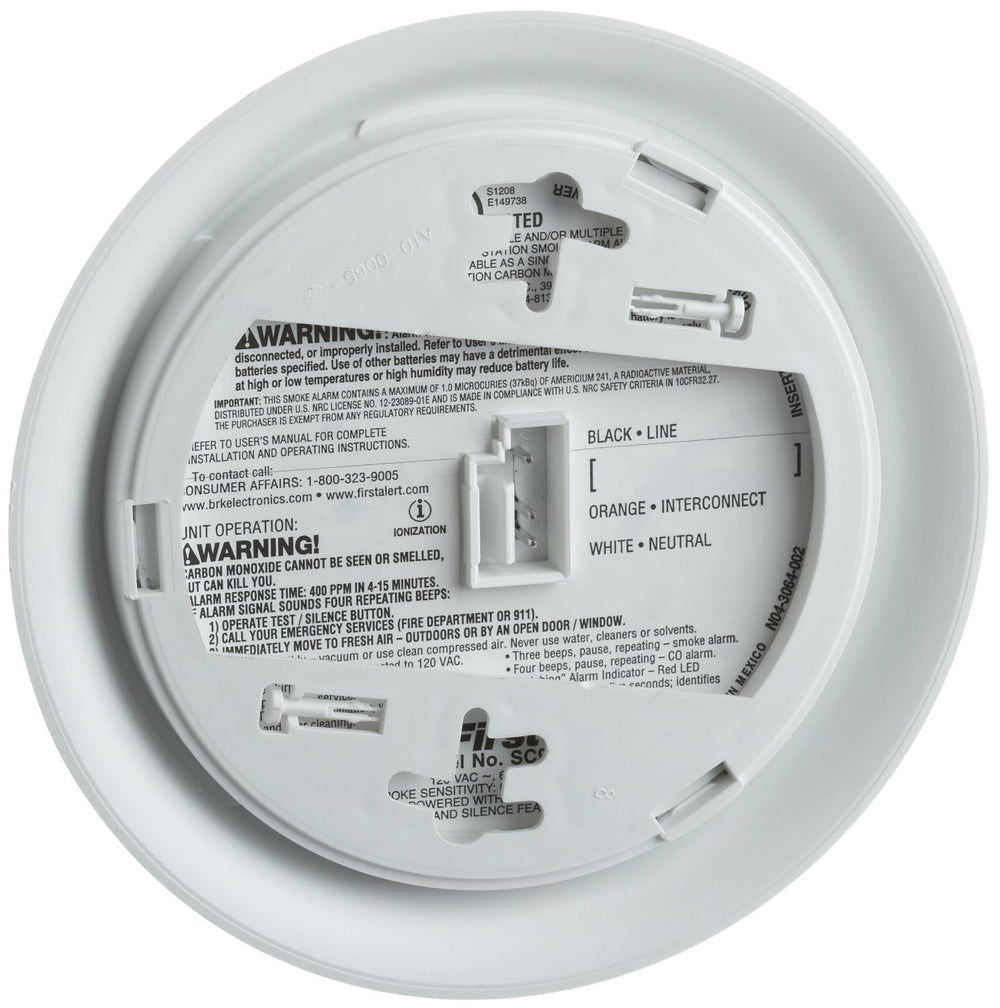 BRK SC9120B primer plano del sensor y rejilla para una detección fiable