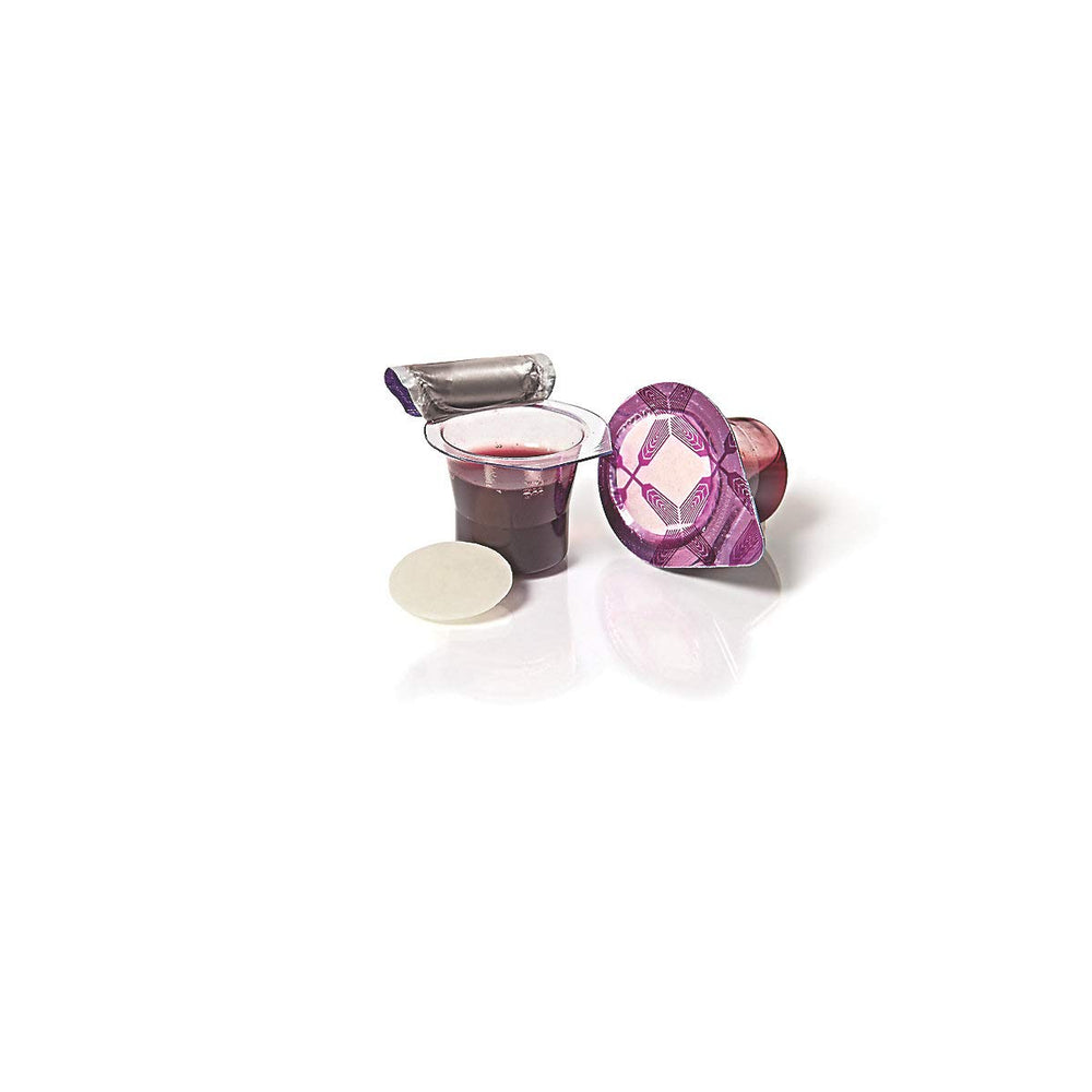 Broadman sealed juice cup close-up displaying tight seal for hygienic handling benefit
