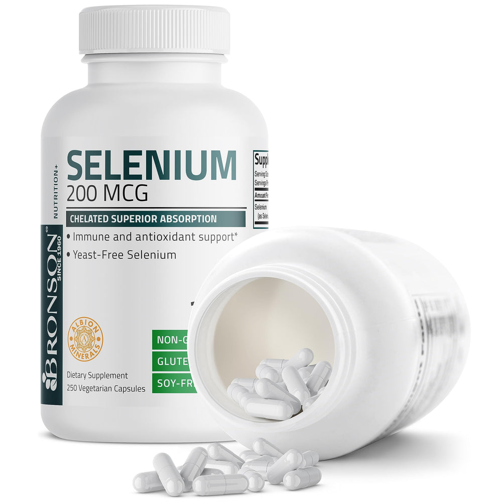 Envase Bronson con referencia a selenio Albion para mejor biodisponibilidad