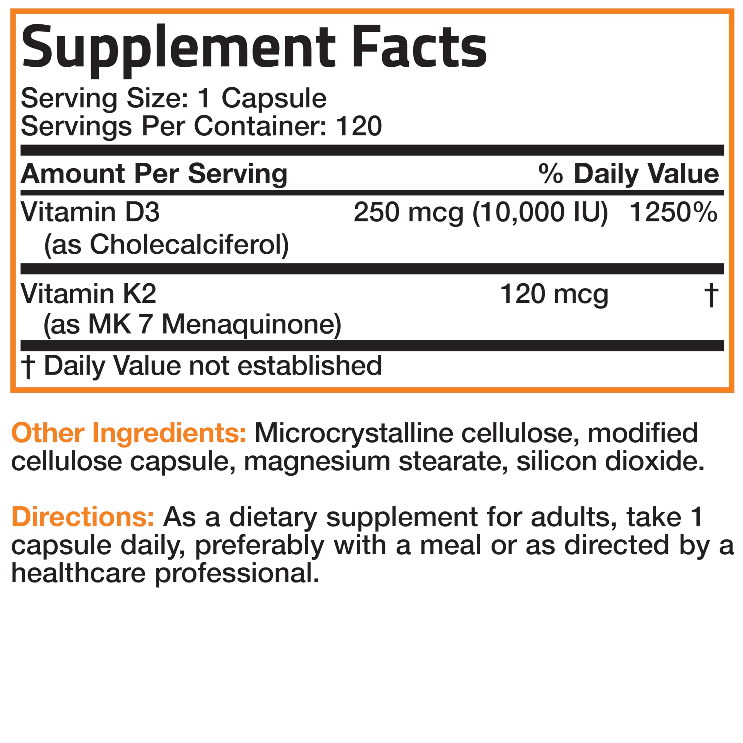 Bronson ingredientes resaltados MK‑7 y D3 en gráfico informativo