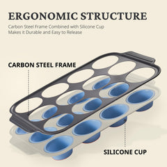 BRONYPRO primer plano copa de silicona flexible que facilita desmoldar