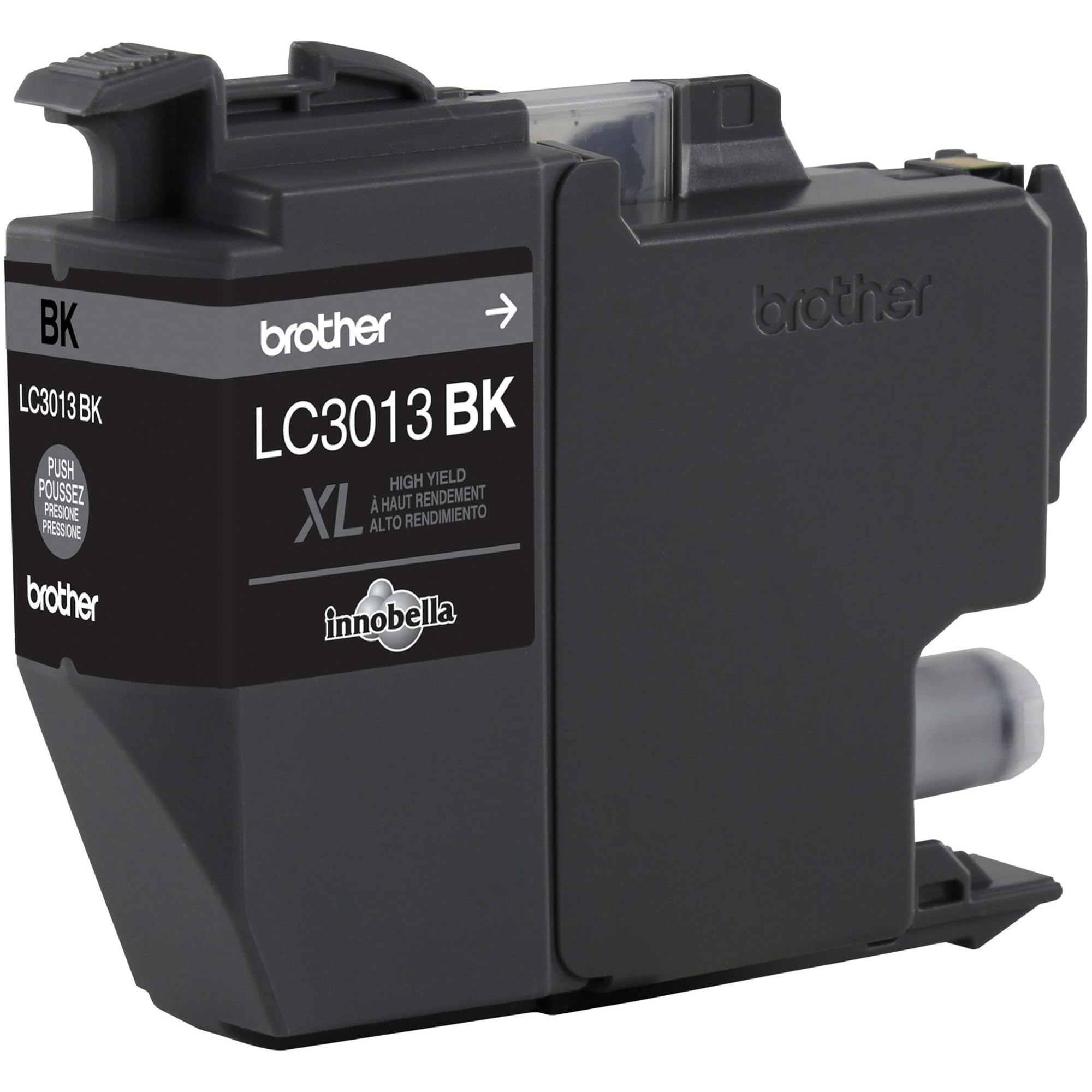 Brother detalle del chip del cartucho LC3013BK mostrando conexión fiable y detección precisa
