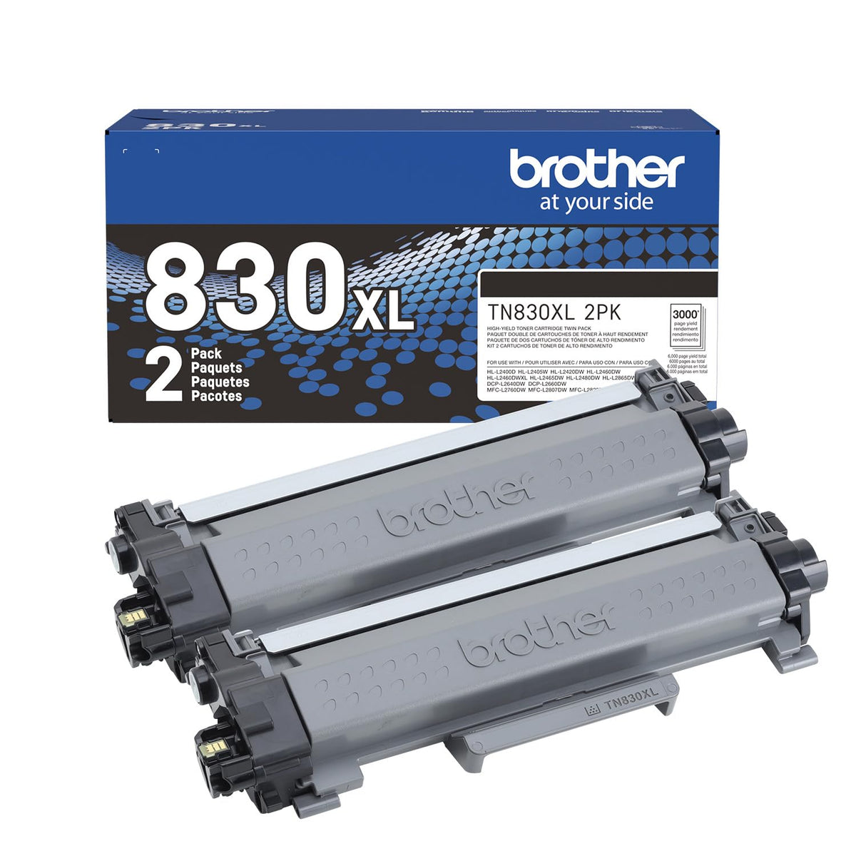 Brother pack frontal mostrando los dos cartuchos y ahorro