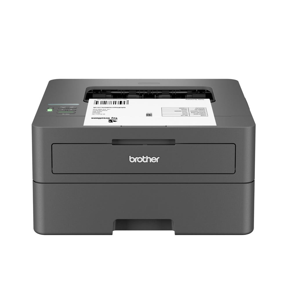 Brother HL-L2405W vista frontal mostrando su diseño compacto y facilidad de uso