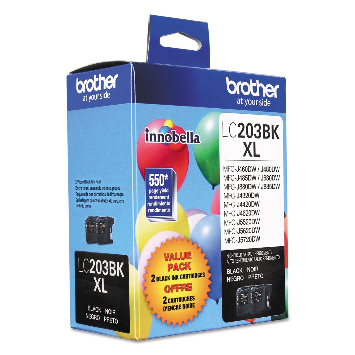 Brother cartucho individual con boquilla visible y alta fiabilidad