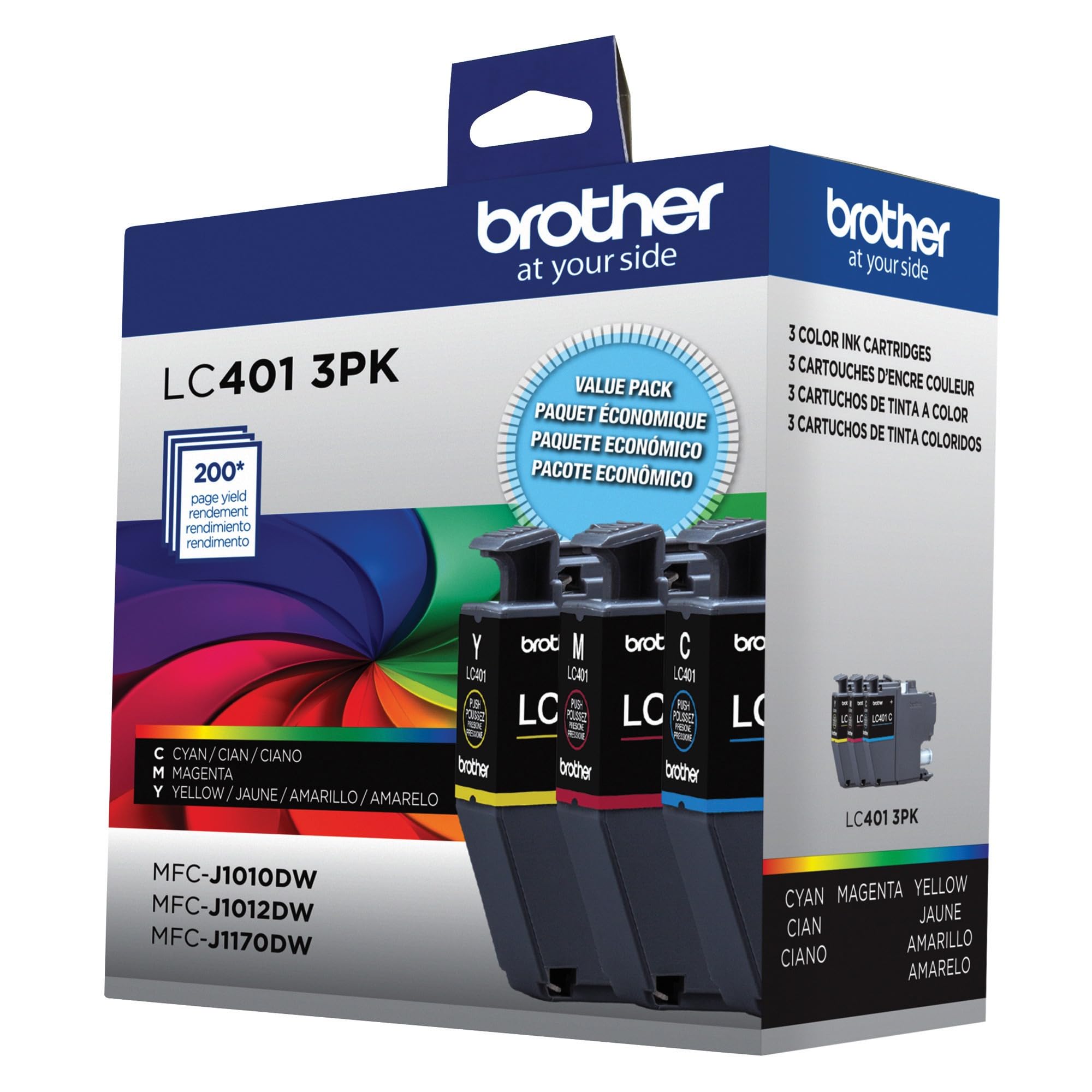 Brother cartuchos instalados en impresora MFC-J1010DW para impresión sin interrupciones