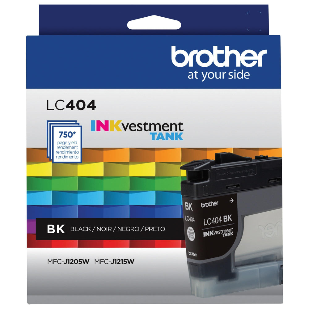 Brother LC404BK detalle de boquilla mostrando el cierre seguro y sin derrames