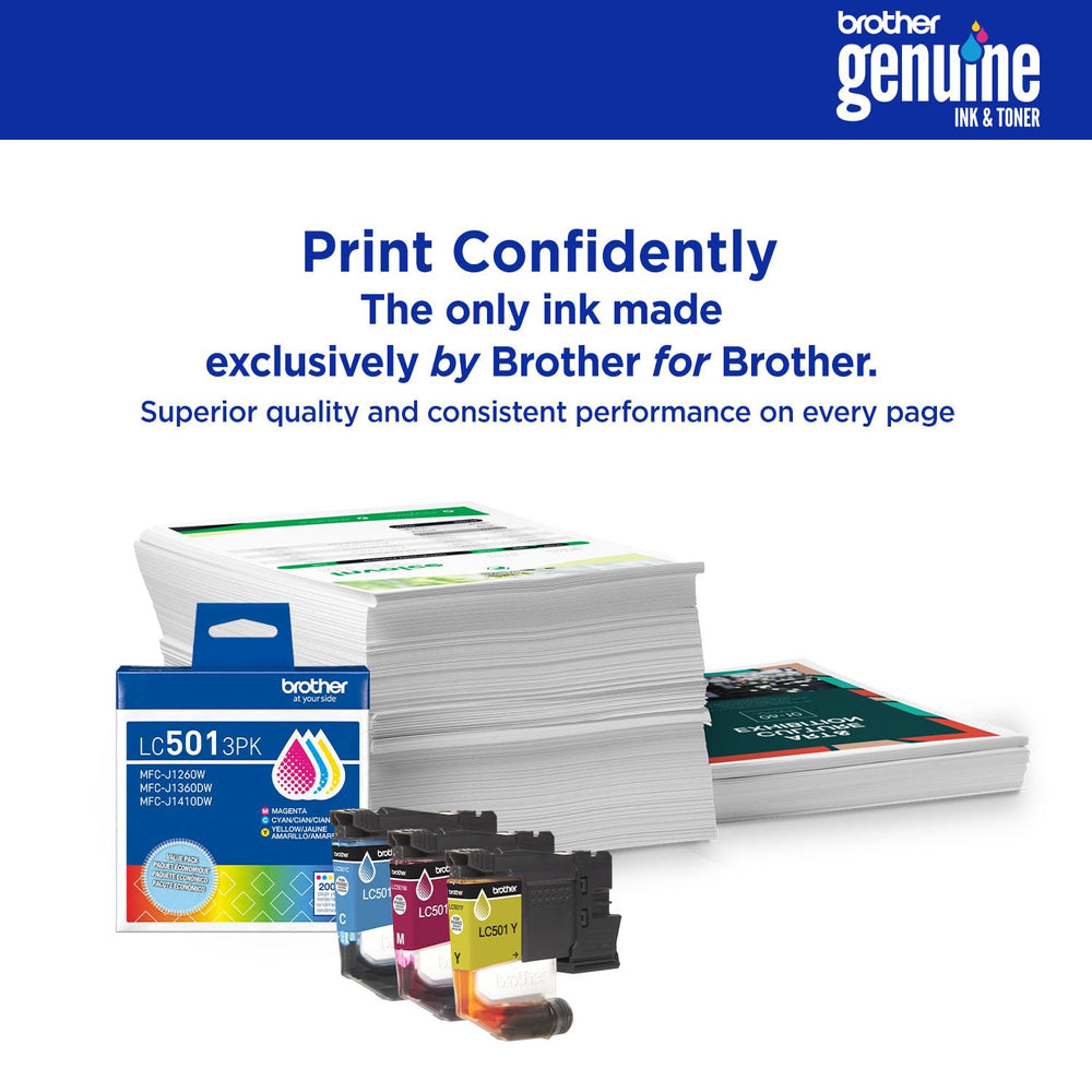 Brother cartucho LC5014PK instalado en impresora, ventaja: montaje sencillo y ajuste seguro