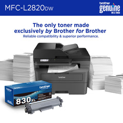 Brother MFC-L2820DW bandeja de 250 hojas reduce recargas y mejora productividad