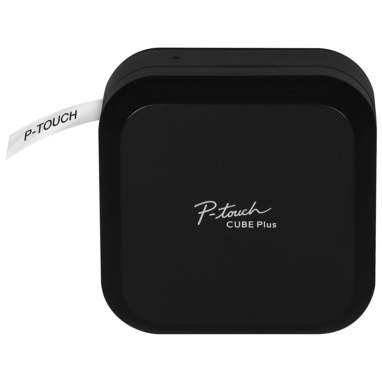 Brother P-touch CUBE Plus frontal mostrando diseño compacto y profesional