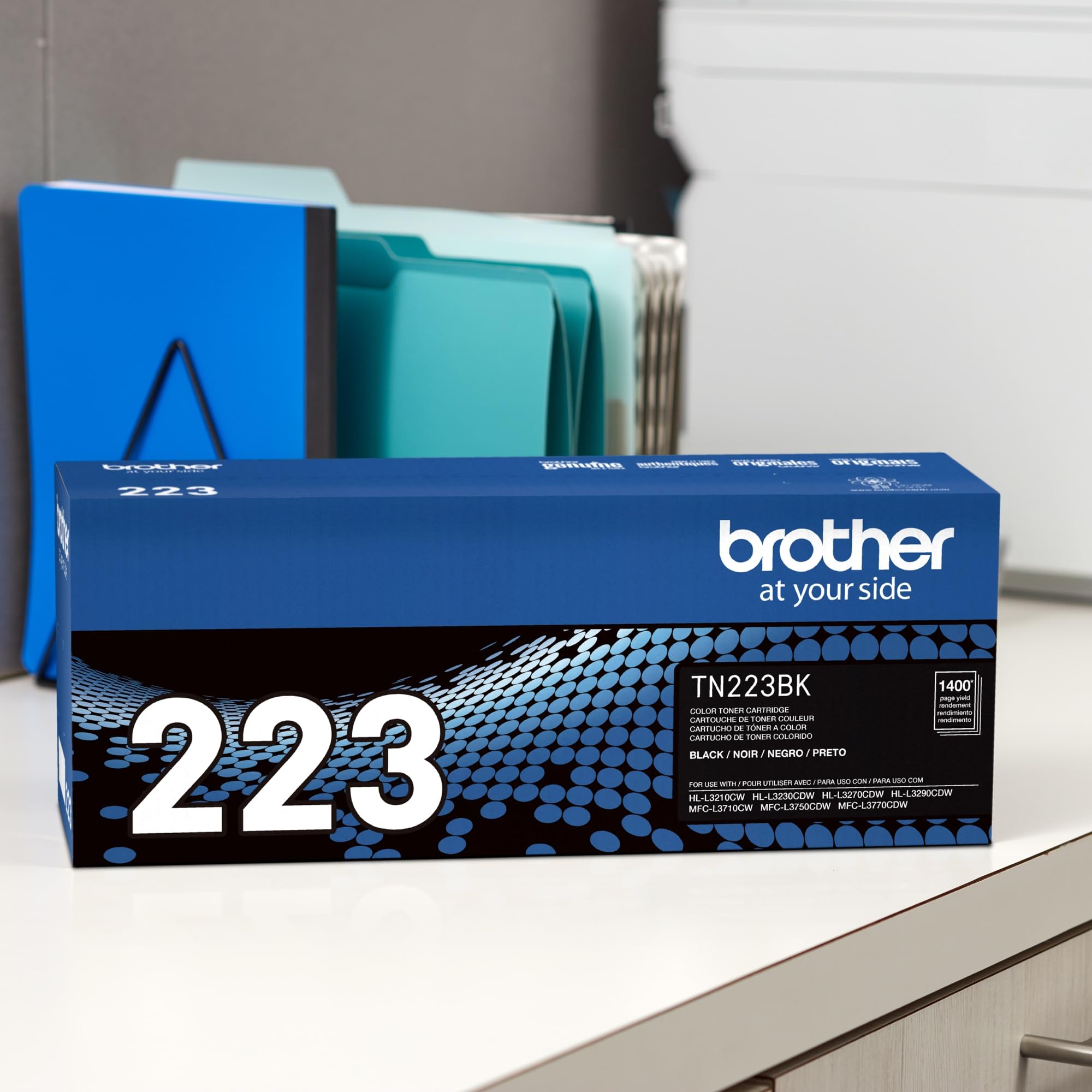 Brother detalle del polvo de tóner para impresión nítida y uniforme
