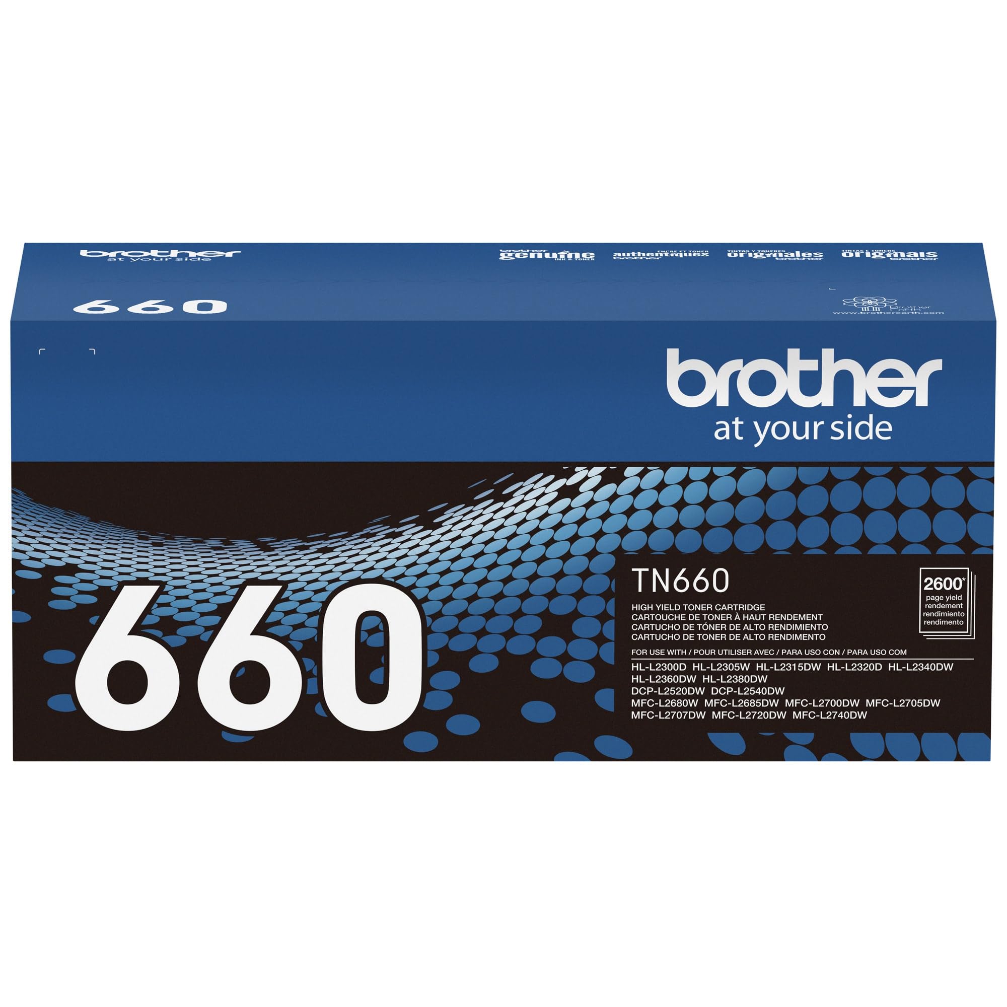 Brother TN-660 en escritorio de oficina, impresión confiable y rápida