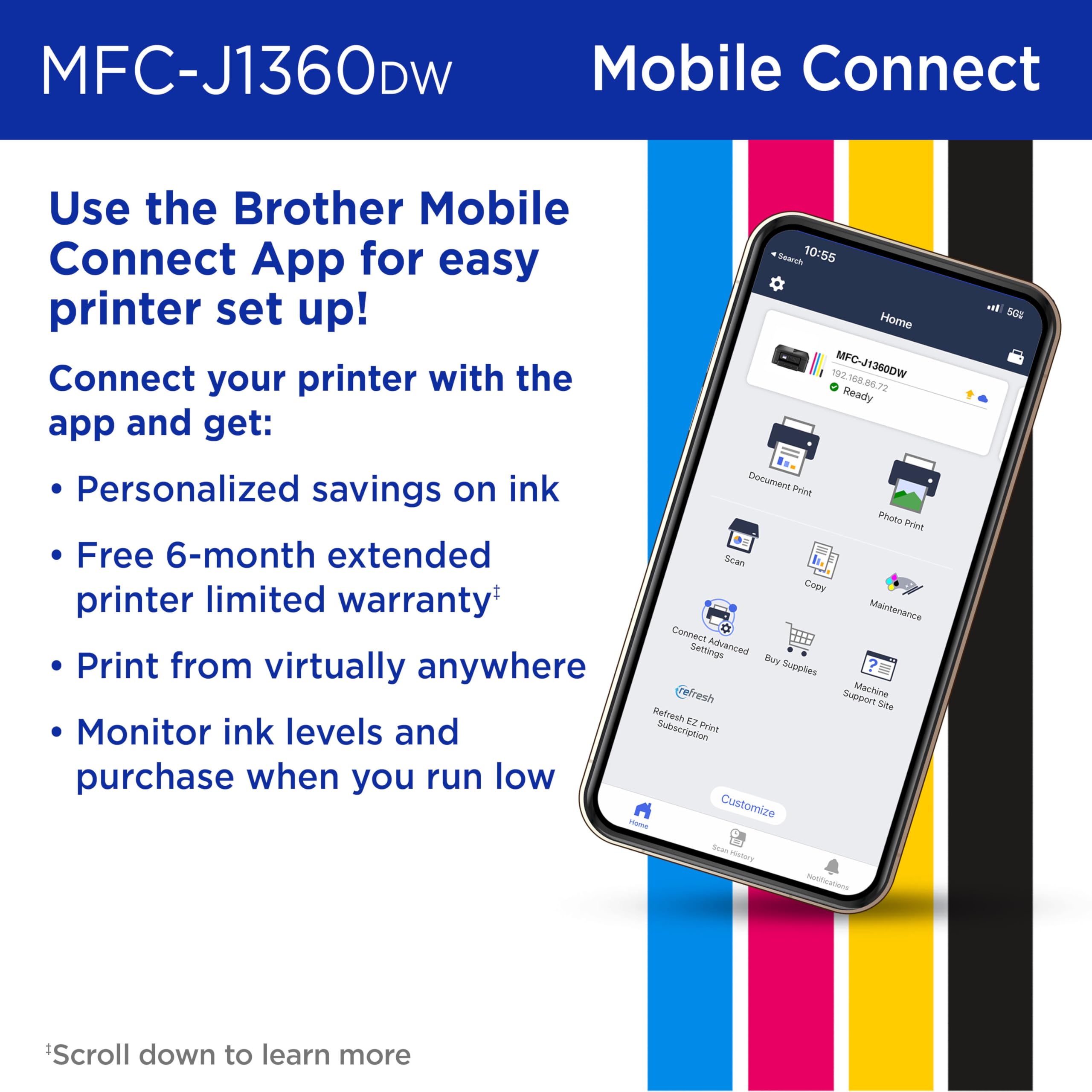 Brother Work Smart 1360 cartucho LC501 detalle que asegura impresiones fiables
