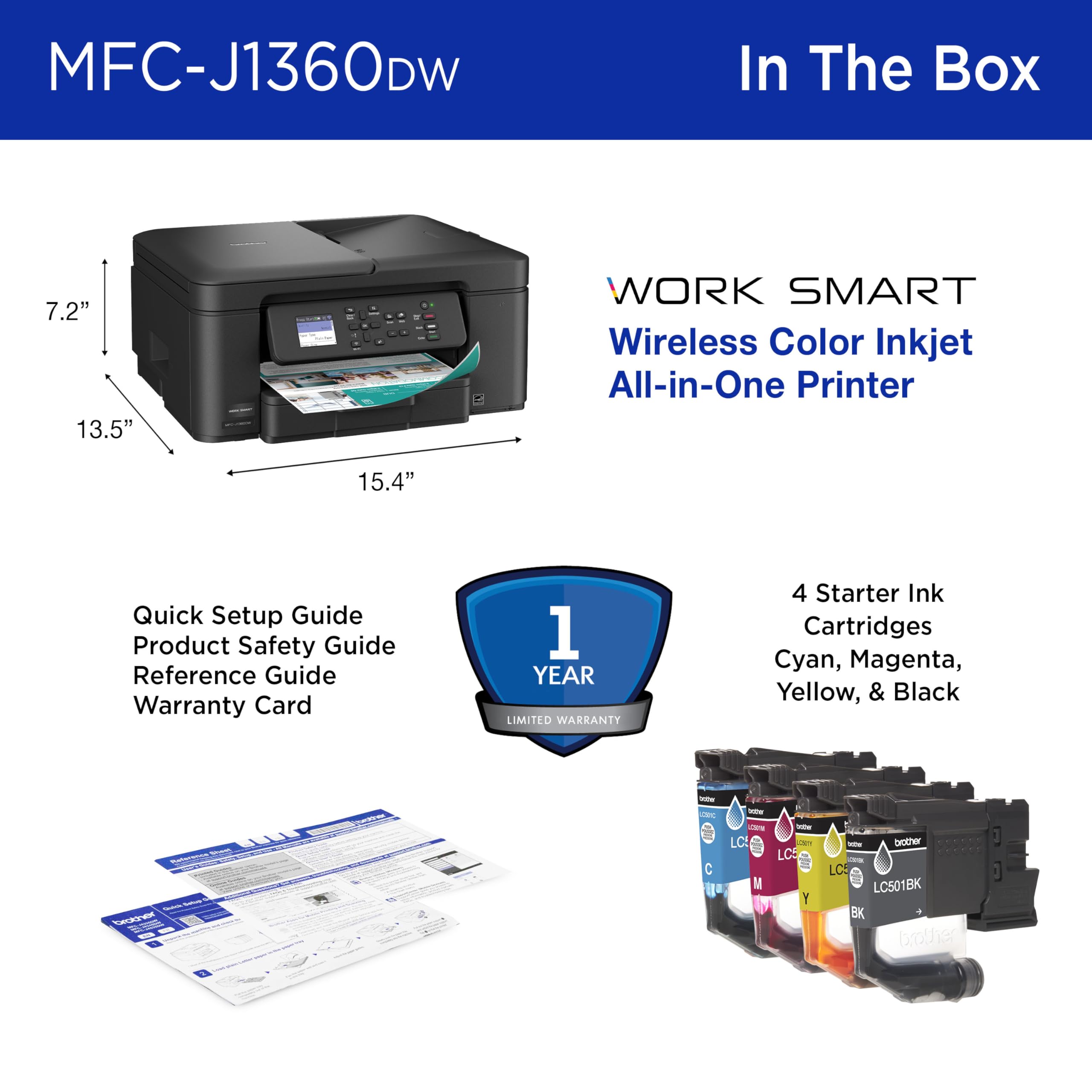 Brother Work Smart 1360 en escritorio home office optimiza espacio y flujo