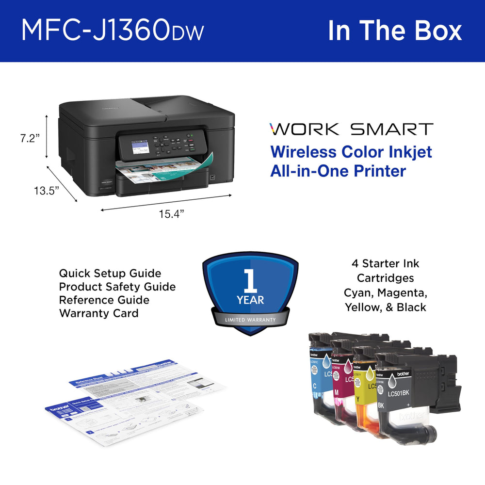 Brother Work Smart 1360 en escritorio home office optimiza espacio y flujo