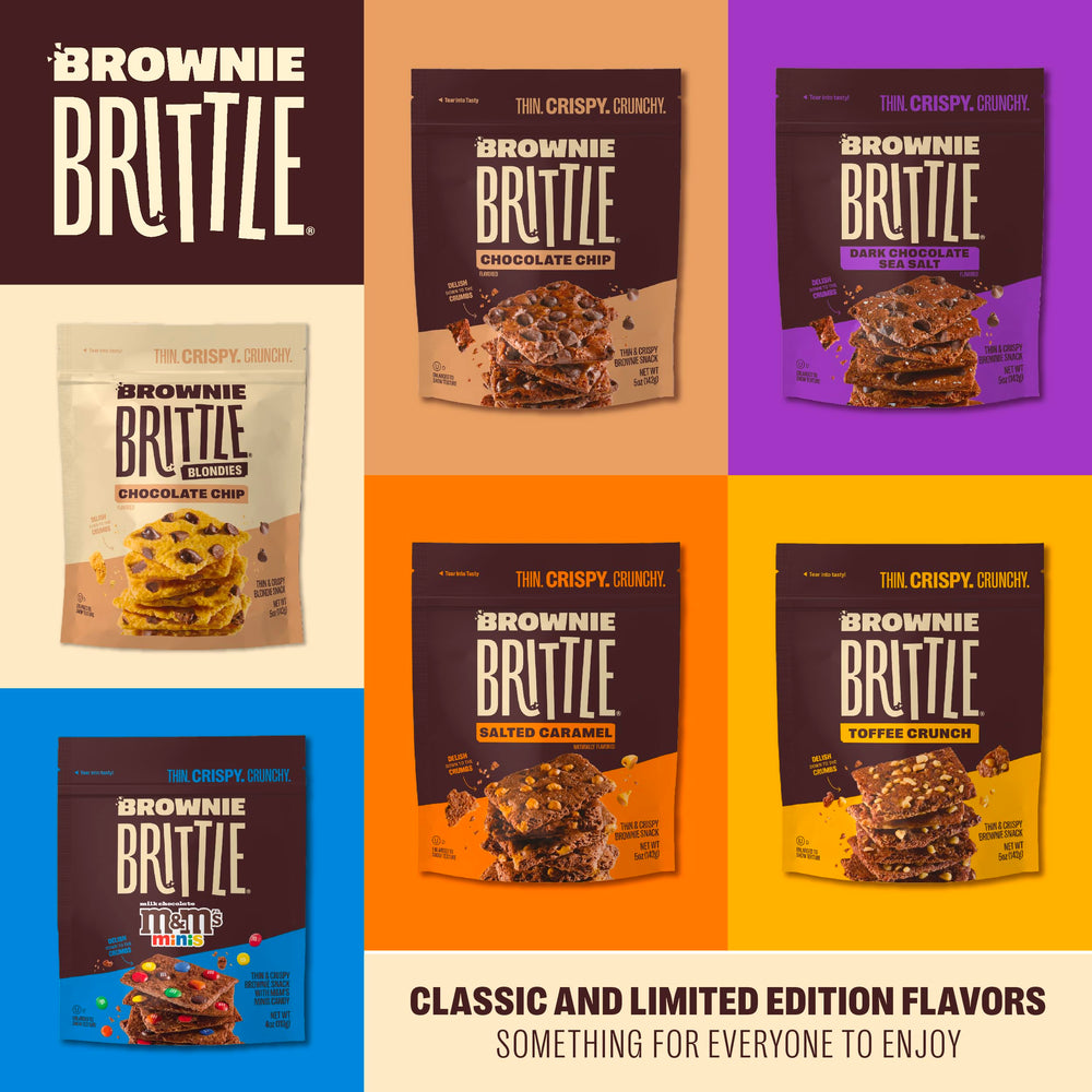 Brownie Brittle disposición de 20 bolsas ideal para fiestas y despensa