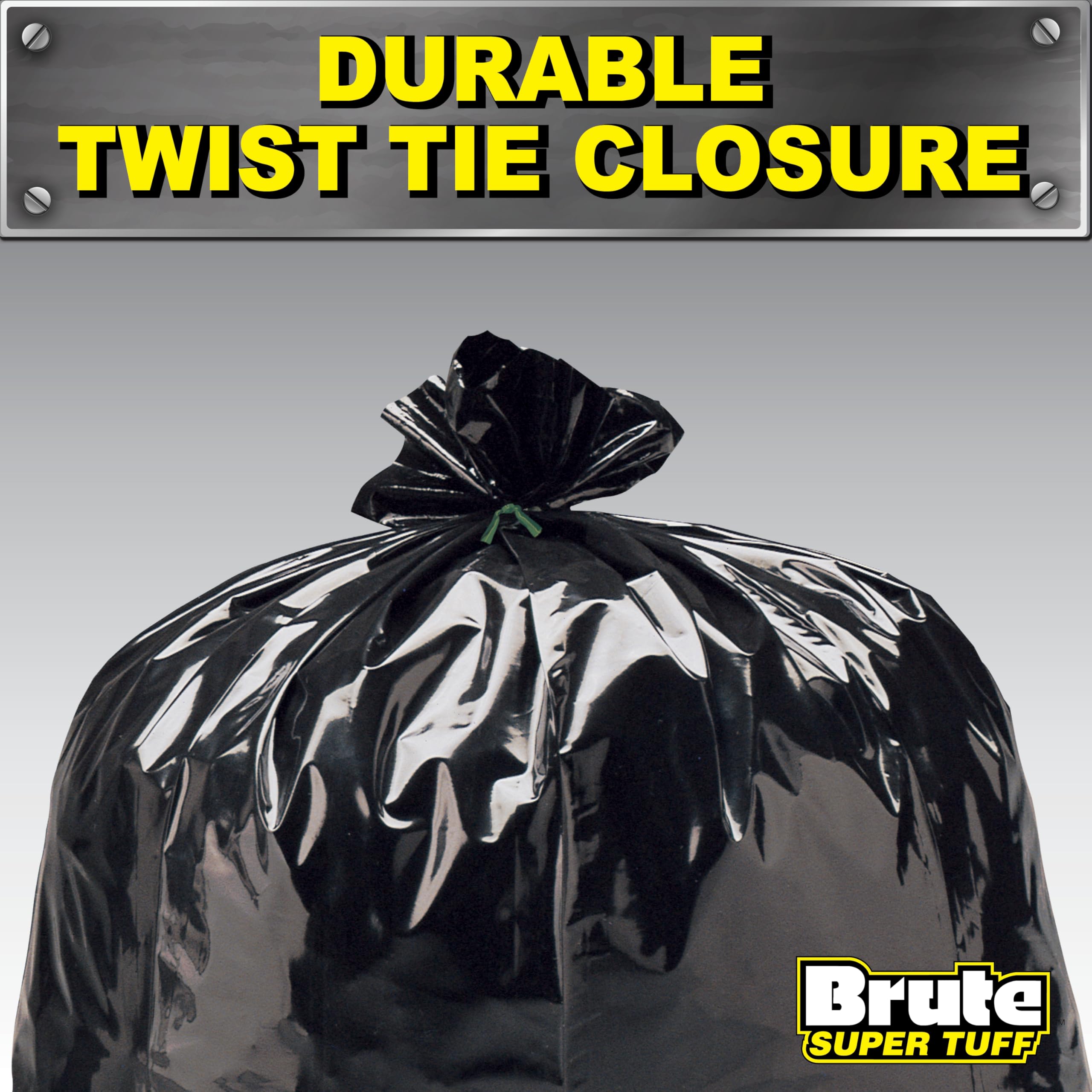 Brute Super Tuff bolsa colocada en contenedor de 55 galones para ajuste seguro