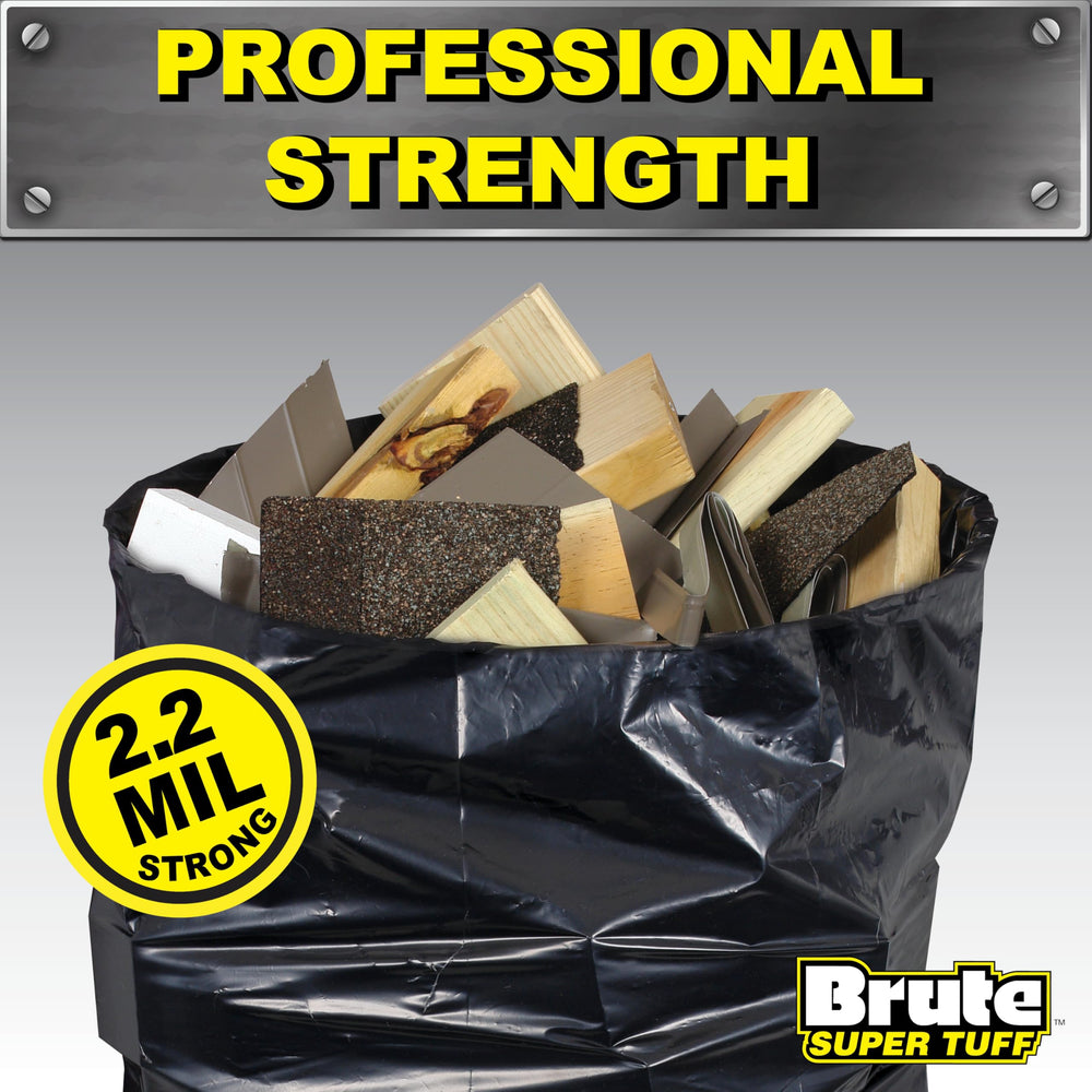 Brute Super Tuff primer plano de textura resistente que muestra grosor 2.2 mil