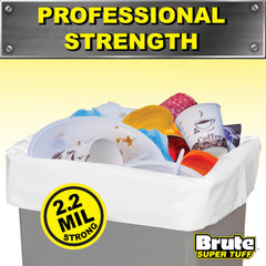 Brute Super Tuff detalle de textura y grosor 2.2 mil para resistencia