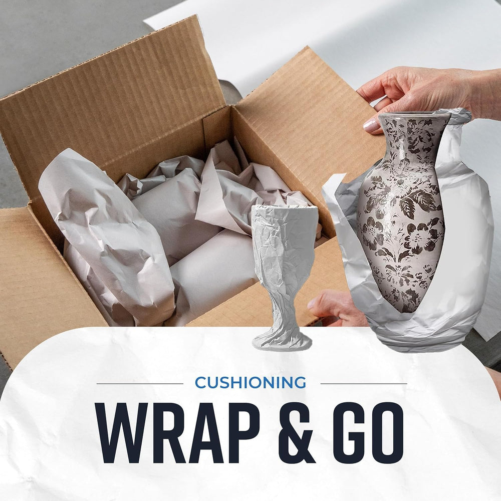 Bryco Goods detalle de textura del papel newsprint, amortigua impactos