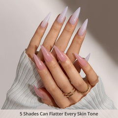 BTArtboxnails uñas aplicadas en mano que muestran forma L stiletto y aspecto profesional