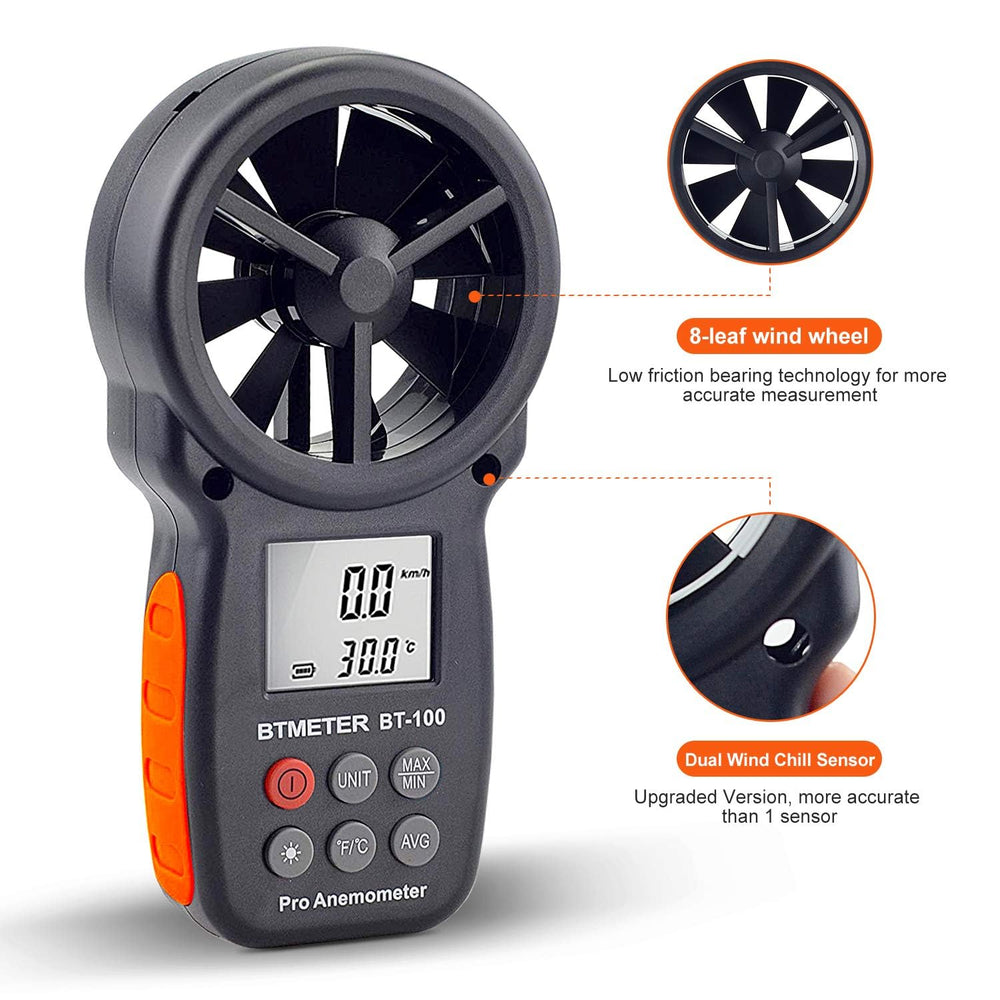 BTMETER open battery compartment ready with included AAA batteries