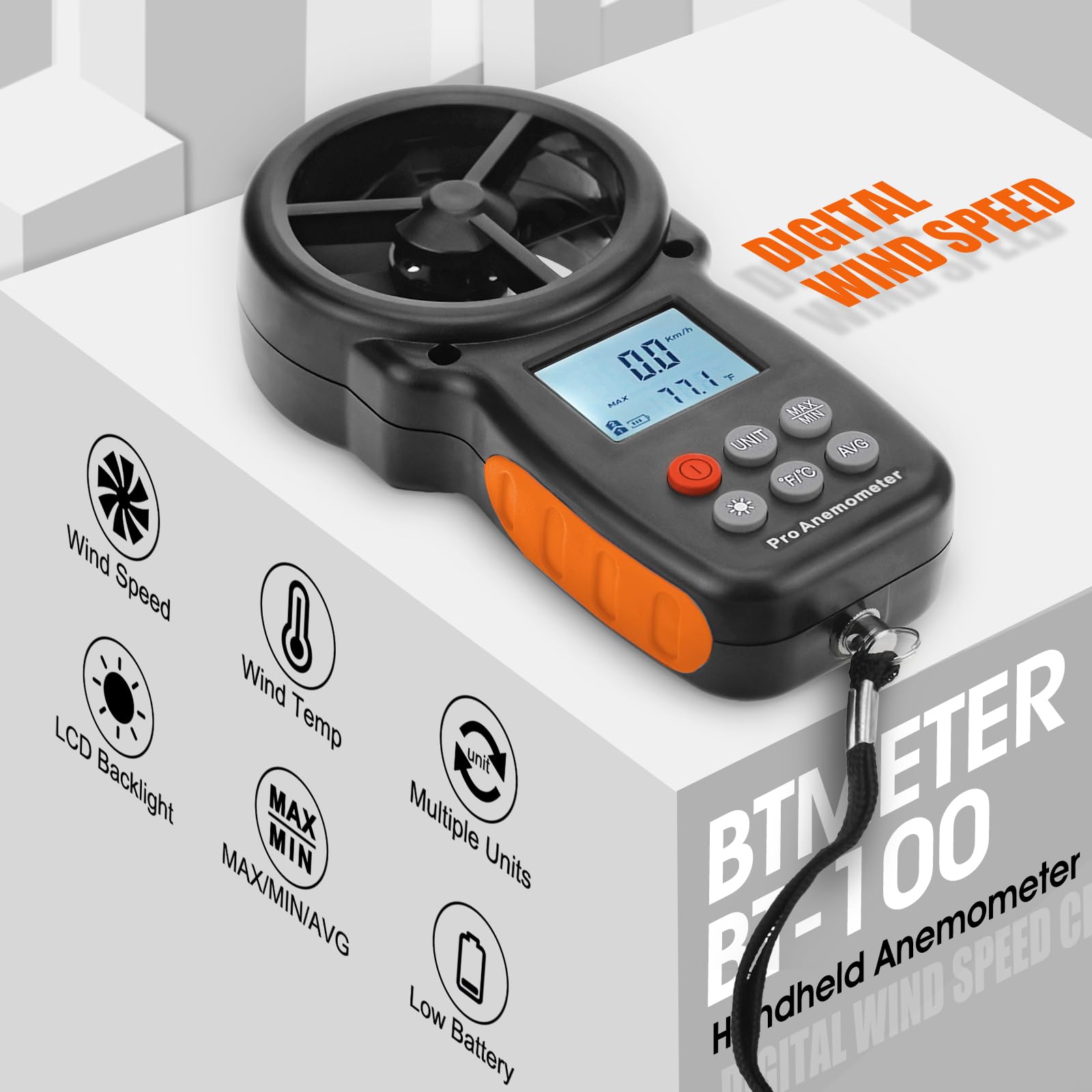 BTMETER close-up of 8-vane rotor showing sensitive airflow measurement