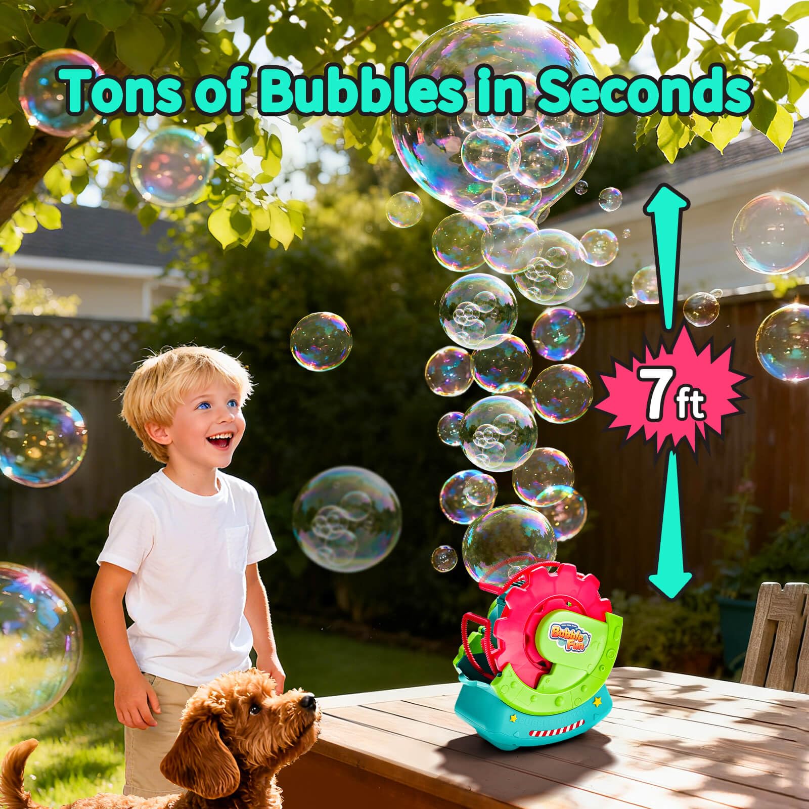 Bubble Fun compartimento de pilas con cierre con tornillo para seguridad infantil