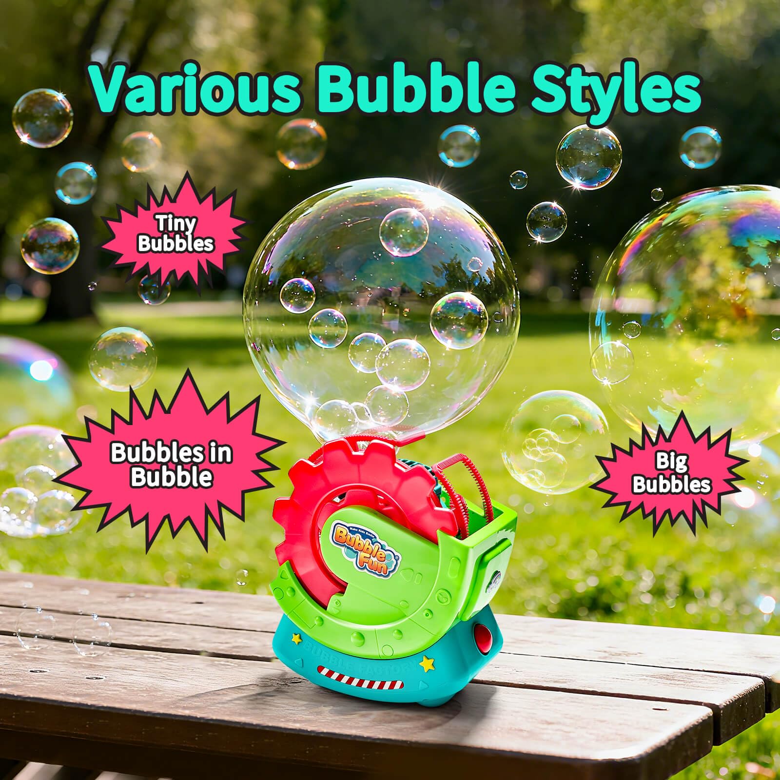 Bubble Fun burbuja grande con efecto burbuja dentro de burbuja para impacto visual