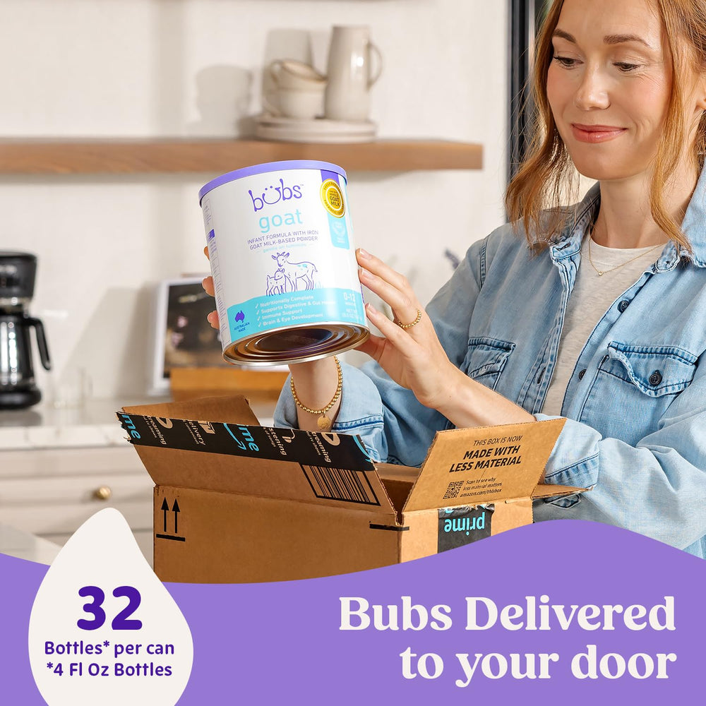 Bubs etiqueta nutricional detallada mostrando ingredientes y beneficios