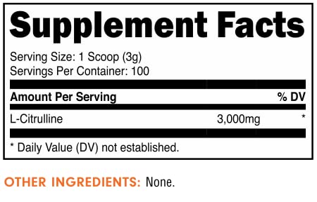 Bucked Up textura del polvo fino L-Citrulline mostrando mezcla fácil y solubilidad