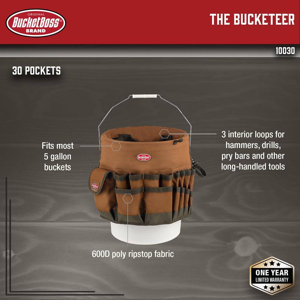 Bucket Boss primer plano de la textura 600D que resalta la durabilidad