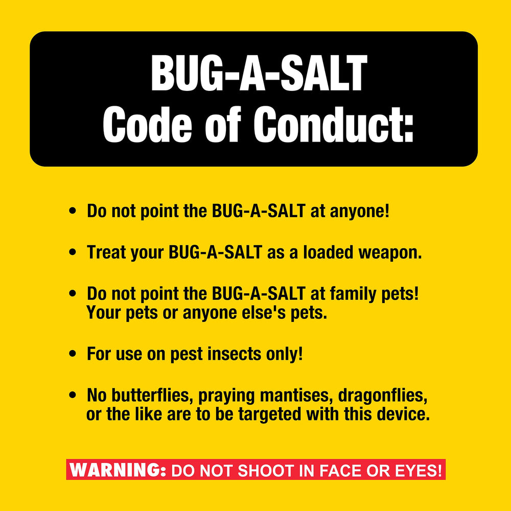 BUG-A-SALT cañón con mira Patridge, mejor puntería a distancias cortas para impactar insectos