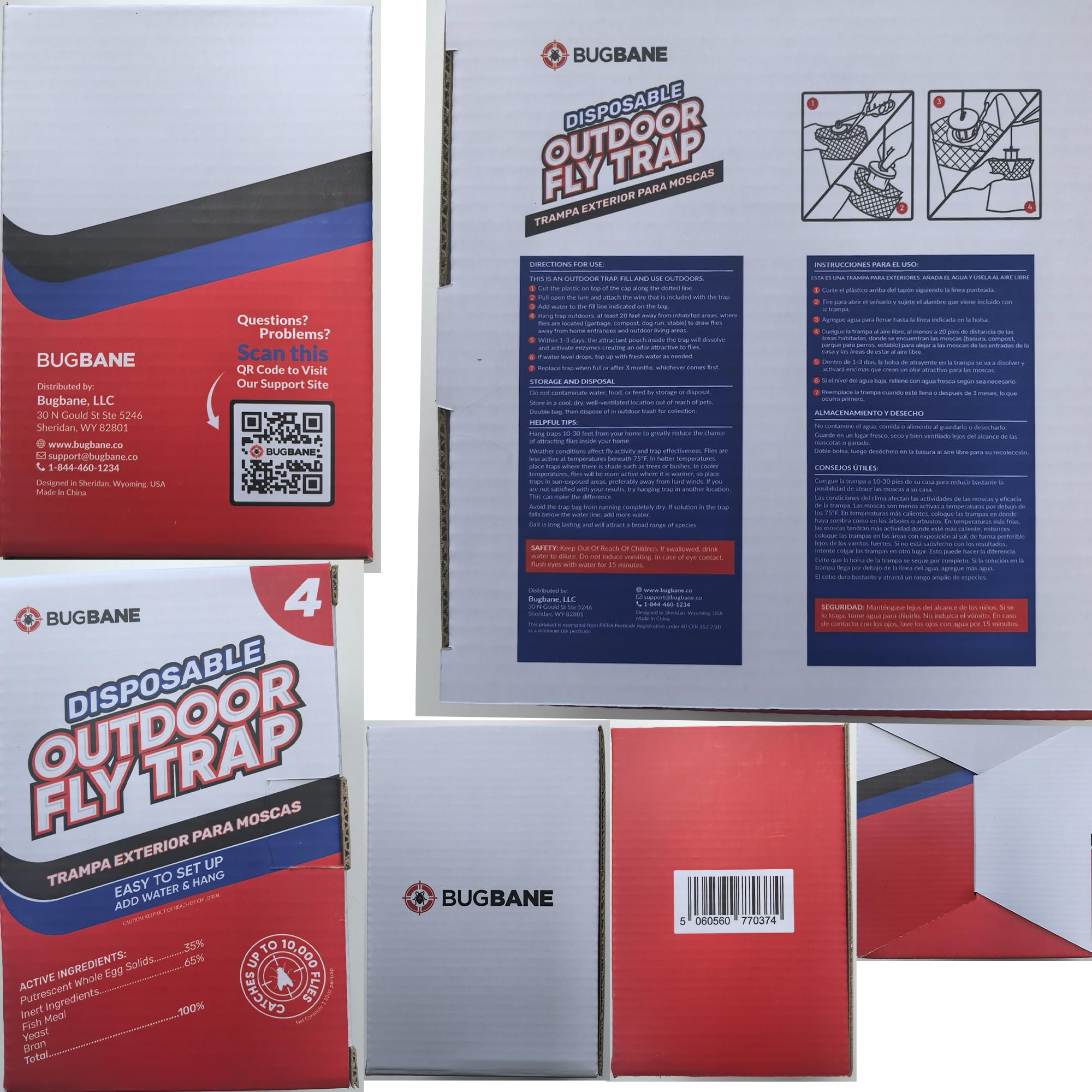 BugBane used bag sealed in plastic for easy, odor-contained disposal